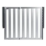 Munchkin® Loft Hardware Mounted Baby Gate for Stairs, Hallways and Doors, Extends 26.5"- 40" Wide, Silver Aluminum
