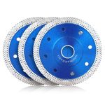 3pcs 4.5Inch Diamond Saw Blade, SUNJOYCO Tile Blade, 7/8" Arbor Dry/Wet Diamond Cutting Wheel for Angle Grinder Porcelain Tile Cutter Concrete Blade Granite Ceramic Masonry