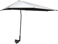 G4Free UPF 50+ Adjustable Beach Umbrella XL with Universal Clamp for Chair, Golf Bags, Stroller, Wheelchair, Bleacher, Patio(Black)