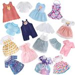 Girl Doll Clothes and Accessories - 12 Sets Doll Clothes for 12 Inch Dolls, Alive-Baby Doll Clothes Dress Pajamas Swimsuits, Lovely Baby Doll Outfits Accessories for Christmas Birthday for Little Girl