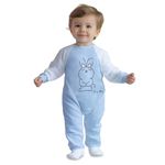 Kidbea 100% Organic Cotton Rompers | Sleepsuits | Jumpsuit | Nightsuit for New-Born Baby Girls & Boys infants & Toddler, Blue Color Cute Printed Size 9-12M