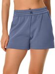 Colorfulkoala Women's High Waisted Ultra Soft Athletic Jersey Shorts Casual Summer Lounge Pants with Pockets (XL, Niagara Blue)