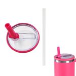 40 Oz Tumbler Lid Replacement Fit for Stanley Cup, Spill Proof Splash Replaceble Tumbler Flip Straw Lid, Replacement Lids For Thermos Cups, 360° Swivel Lid (Hot Pink)