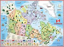 Illustrated map of Canada for kids