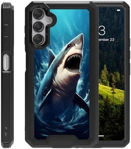 CAPAUNVDA Case for Samsung Galaxy A15 5G,Enhanced Camera Protection,Military-Grade Shockproof Protection Phone Case Cover for Samsung Galaxy A15 5G,Shark in Sea