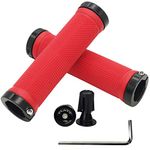 PLATT Bike Handlebar Grips Non-Slip-Rubber Comfortable MTB Bicycle Handle Grips for Mountain Bike/BMX with Aluminum Bar End Plugs and Allen Wrench