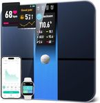Runstar Smart Scale for Body Weight and Fat Percentage FSA HSA Eligible, 3.5" TFT Color Display High Precision Digital Bathroom Scale BMI Heart Rate 22 Body Composition Analyzer Sync with Fitness App