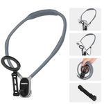 LeaderPro Magnetic Neck Holder for Phones, Neck Phone Holder POV/Vlog Selfie Holder with Attachment Strap, Protective Smartphone, for iPhone 15 14 13 12 Seires Android Phones