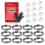 YOSOPP 12pcs Cone Exhaust Gasket for Harley, Made of Graphite & Steel Mesh - Fits 1984-later Most Harley Davidson Bikes: Touring, Sportster, Dyna, Softail