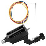 Adjustable Stroke Direct Drive Rotary Tattoo Machine RCA Cord for Liner Shader Tattoo Supply (Black)