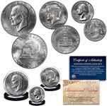 1976 Bicentennial Genuine U.S. Coin Set JFK Half Dollar / IKE Dollar / Quarter Dollar 3-Coin Collection