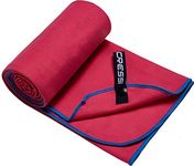 Cressi Unisex Fast Drying Microfibre Towel, Red/Light Blue, 90x180 UK