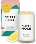 Homesick Scented Candles for Home (19th Hole) - 13.75 oz Long-Lasting Natural Soy Wax Blend Jar Candle Gifts for Women & Men, 60-80 Hours Burn Time - Notes of Sand Dunes, Golden Hops & Amber