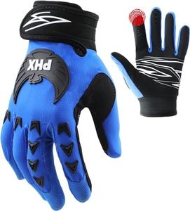 PHX Motorcycle Gloves for Unisex Adult or Youth, Touchscreen Bike Gloves Anti-Slip with Good Grip, Durable Outdoor Dirt Bike Gloves for Sports Motorcycling Racing Riding Motocross ATV UTV BMX