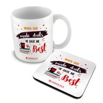 Jhingalala When God Made Aunts He Gave Me The Best Printed Mug with Coaster Combo Gift Pack | Gift for Aunty Birthday, Gift for Aunty, Birthday Gift for Aunty, Gift for Chachi