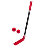 NERF Flexplay Kids Hockey Stick and Ball Set - Indoor & Outdoor Street Hockey Set - Adjustable Height Stick - Street Hockey Balls Included