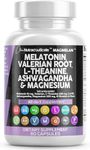 Clean Nutraceuticals Melatonin 10mg Valerian Root L Theanine 200mg Ashwagandha - Sleep Support for Women & Men with Magnesium Complex, Lemon Balm, Chamomile, & Passion Flower - 60 Caps