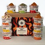 Nature Kitchen Gourmet BBQ Smokehouse Seasoning Gift Set 9x BBQ Spice Meat Rub Set. Novelty Gifts for BBQ and Cooking Lovers. Perfect Food Accessories for BBQs