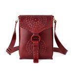 Goatter Genuine Leather Handmade Girls And Women’s Small Cross Body Sling Bag For Daily Use,(Red)