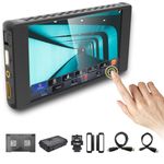 Portkeys PT6 5.2" 600nit Camera Field Monitor Touchscreen Camera Monitor Vertical Shooting Stretch 3D LUT Output Wide Color Gamut New Peaking RGB Waveform for DSLR