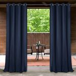 StangH Outdoor Curtains for Patio Waterproof, Outdoor Blackout Curtains, Grommet Patio Curtains Thermal Insulated Privacy Protect for Pergola/Gazebo/Porch, W52 x L84, Navy Blue, 1 Panel