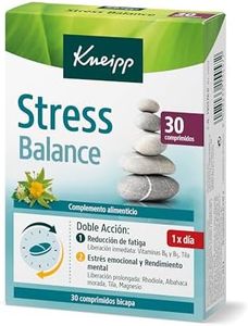 Kneipp Stress Balance, Tranquilizante Natural para Aliviar el Estrés, Tecnología Bicapa con Doble Acción: Reduce el Cansancio, la Fatiga y Aumenta el Rendimiento Cognitivo, 30 Comprimidos