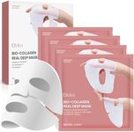 Elvira Bio-Collagen Face Mask - Deep Hydrating Overnight Face Mask, Korean Skincare, Facial Treatments & Masks for Women - Firming and Moisturizing, 4-Pack