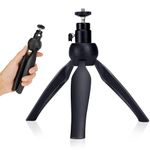 Pixel Mini Desktop Tripod Stand with Universal 1/4 Screw Ball Head for Mirrorless Cameras, Webcams, Action Video Cameras,mini Ring Selfie Light，Smartphones, and Selfie Sticks