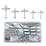 Plasterboard Fixings 40 Sets(120pcs),Drywall Screws And Wing Spring Toggle Bolts(M3/M4/M5/M6) Assorted Hollow Anchors Kit,Heavy Duty Wall Plugs For Plasterboard,Cavity Wall,Fibreboard(50/60/80mm)