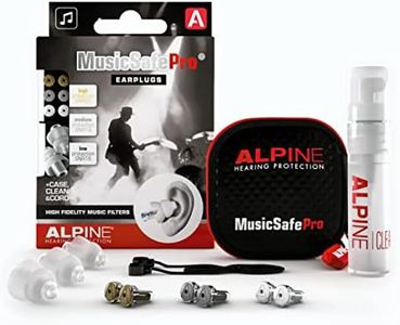 Alpine MusicSafe Pro - High Fidelity Earplugs for Musicians - 3 Interchangeable Premium Filter Sets: 16, 19 & 22 dB - Professional Musician Hearing Protection - Transparent