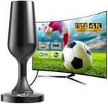 Antenna for TV Without Cable, Newest Digital TV Antenna for Smart TV Indoor, Long Range Reception for Free Local Channels Canada with Strong Magnetic Base, Support 4K 1080p Fire TV and All Older TV