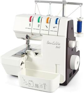 Upgraded Serger Overlock Sewing Machine, 2/3/4 Thread Capability, Easy Open Threading, Rolled Hem, Differential Feed, Pro Overlocker for Beginners and Tailors