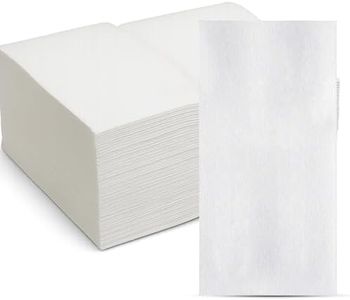 MT Products White Dinner Napkins - Premium Airlaid Disposable Paper Hand Towels - 1/6 Fold (12" x 17") Napkins for Weddings & Parties (Pack of 500) - Made in USA