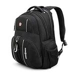 SwissGear Carry-On Underseat Backpack with RFID Technology and Water Resistant Laptop/Tablet Compartment—Fits 15.6-Inch to 17.3-Inch Laptops and Tablets - Black