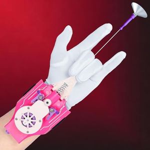 QHJIU Spider Web Shooter, Real Web Slinger that Actually Shoots for Kids, Cool Toy Things for Superhero Fans (Pink)