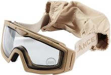 Lancer Tactical Rage Protective Airsoft Goggles for Airsoft and Paintball Clear Lens-Anti-Fog & Anti Scratch (Tan)