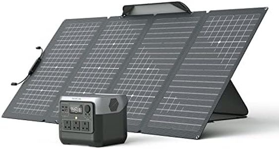 ECOFLOW Solar Generator River 2 Pro 768Wh LiFePO4 Battery with 220W Solar Panel, 3x300W AC Outlets (1600W Surge), Portable Power Station for Home Backup Outdoors Camping RV Emergency