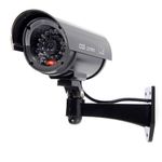 BW Dummy Cameres Outdoor Indoor Fake Dummy Imitation CCTV Security Camera W/Blinking Flashing Light Bullet Shape Black