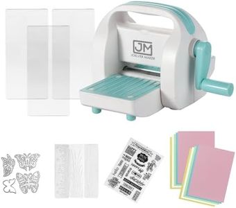 Mini Die Cutting & Embossing Machine by Joelver Maker, 3 Inch Opening, Scrapbooking Starter Kit (Teal)