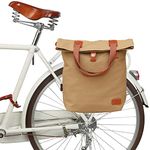 Tourbn Rear Cycling Pannier for Bike Ladies Shopper Handbag Phone Pouch Outdoor Work, Brown, 42.5 * 33.5cm (T-TB835CA)