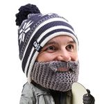 Beard Head - The Original Stubble Bumper Knit Beard Beanie (Grey)