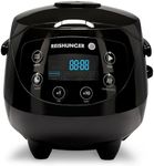 Reishunger Digital Mini Rice Cooker & Steamer - Black - Keep Warm Function & Timer - Premium Inner Pot - Small Multi Cooker with 8 Programmes & 7-Phase Technology