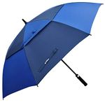 ACEIken Golf Umbrella Windproof Large 62/68 Inch, Double Canopy Vented, Automatic Open, Extra Large Oversized,Sun Protection Ultra Rain & Wind Resistant Stick Umbrellas (Navy/Royal Blue, 62 inch)