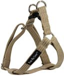 Cotton Web Adjustable Dog Step-in Harness 4 Sizes Beige (Small: 8"-13.5" Chest; 5/8" Wide)