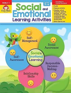 Evan-Moor Social and Emotional Learning Activities, Grades 3-4 Homeschooling & Classroom Resource, Reproducible Worksheets, Self-Awareness, Relationship ... (Social and Emotional Learning Activities)