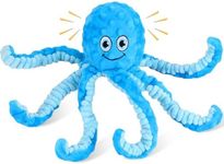 Letsmeet Squeaky Dog Toys Octopus Stuffed Crinkle Toy, Puppy Chew Toys for Teething, Durable Tug of War Interactive Plush Dog Toys for Puppies Small, Medium, and Large Dogs