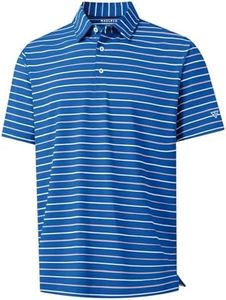 M MAELREG Golf Shirts for Boys Short Sleeve Dry Fit Performance Lightweight Sports Casual Striped Boys Polo Shirts