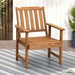 Livsip Outdoor Chair Wooden Armchair Outdoor Furniture Brown