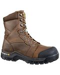 Carhartt Men's CSA 8-inch Rugged Flex Wtrprf Insulated Work Boot Safety Toe CMR8939 Industrial, Dark Brown Oil Tanned, 11 W US