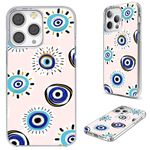 AKORAVO for iPhone 15 Pro Max Case for Women Girl Men, Full Protective Shockproof Slim Soft TPU Clear Phone Cover Cases Design for iPhone 15 ProMax 6.7,Cool Fun Fashion Blue Evil Eye